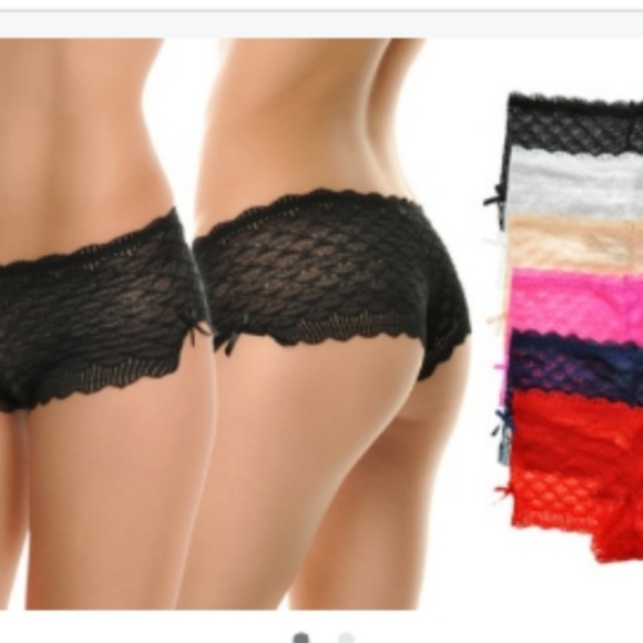 Sold***Angelina 6Pk Lace Boy Short Panties Bundle - Picture 6 of 6